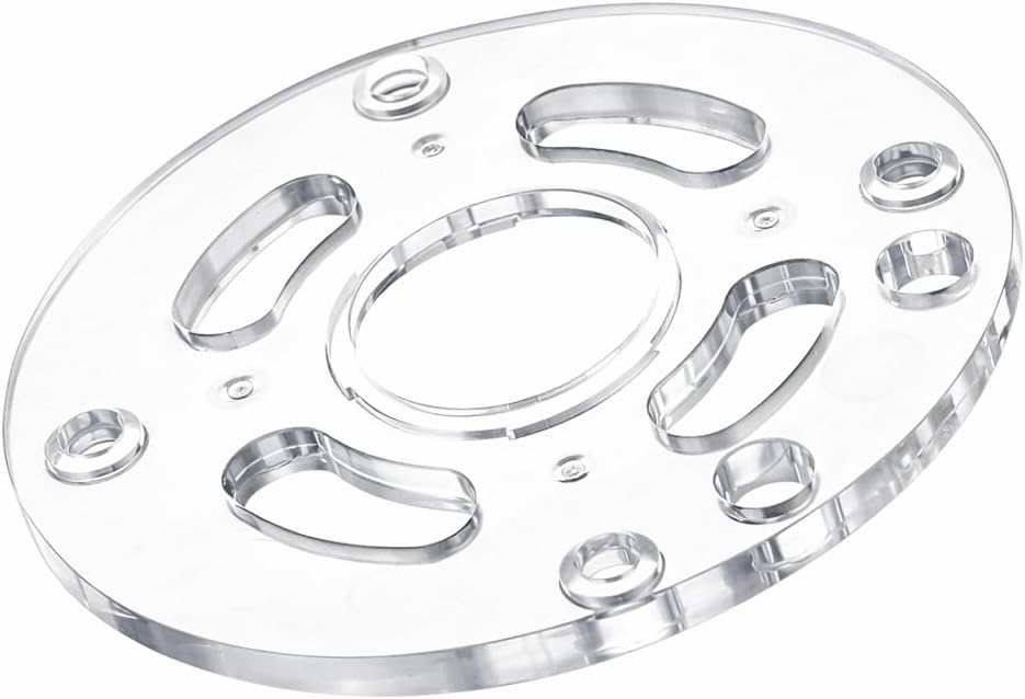 1 PC Clear Round Sub Base Replaces DNP613 Compatible with DWP611,DCW600B Compact Routers,Durable Router Base Plate Replacement