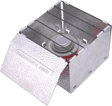 Emergency Zone Light-Weight Aluminum Folding Camp Stove with 16 Hours of Fuel, Also Fits Sterno Cans, Brand