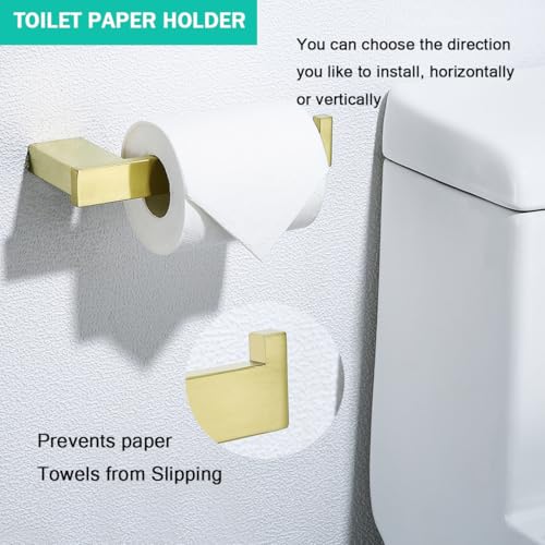 SEABEFORE Brushed Gold Bathroom Hardware Accessories - Image 7