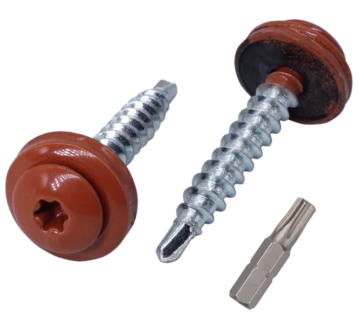 Rvs torx schoef 4,5 x 70 dakpanschroef verpakking=100stuks
