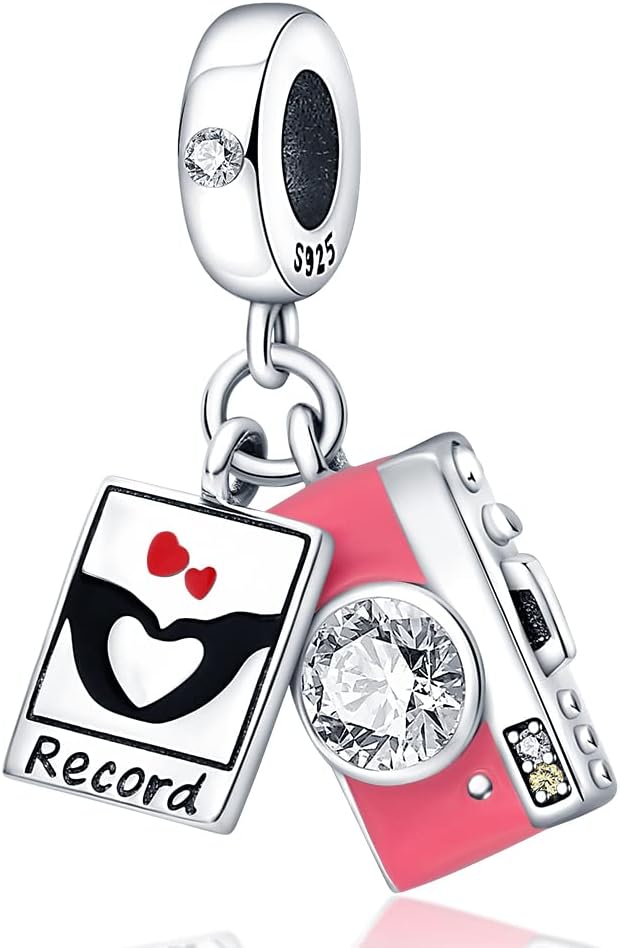 KUNSIR Charms Beads fits Pandora Charm bracelets for Woman 925 Sterling Silver Dangle Pendant Bead Jewelry Beads Gifts Happy Birthday Charms for Women Bracelet&Necklace