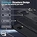 for Google Pixel 9a Case with Screen Protector+Camera Lens Protector,Heavy Duty Shockproof Full Body Protective Cover Built in Rotatable Metal Ring Holder Kickstand,2025 Black Matte