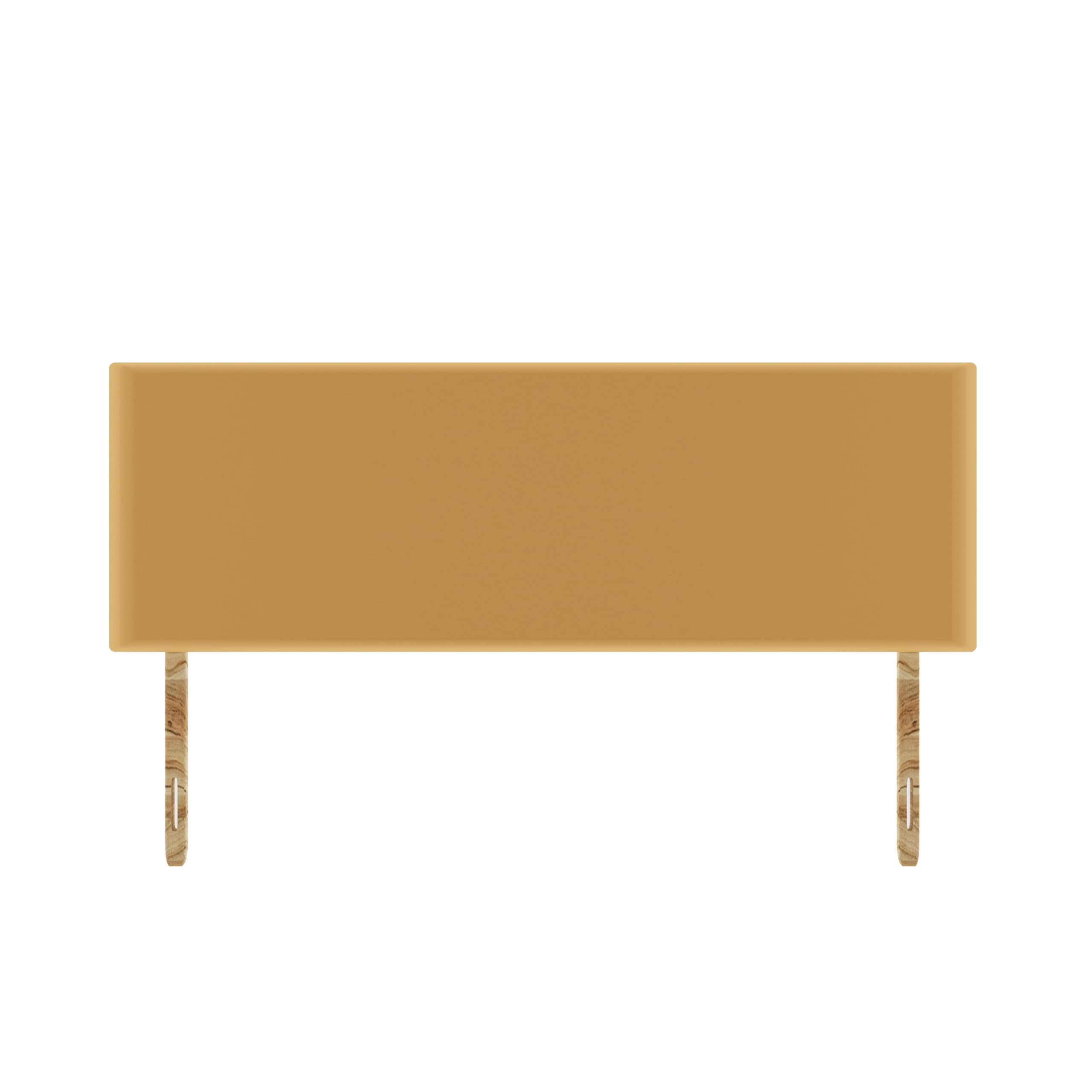 SANA SLEEP Plain Naples Suede HeadBoard - Luxury 20" Upholstered Design for Divan Beds - Multiple Fabric Options for Bedroom and Hotel Furniture - 4FT Small Double - Mustard