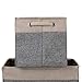 HOKEMP Foldable Storage Bins [3-Pack] - 14.9 x 10.2 x 9 inch Fabric Storage Basket Collapsible Durable Organizer Bin with Carry Handles for Nursery, Home Closet, Toys, Towels, Laundry - Beige & Gray