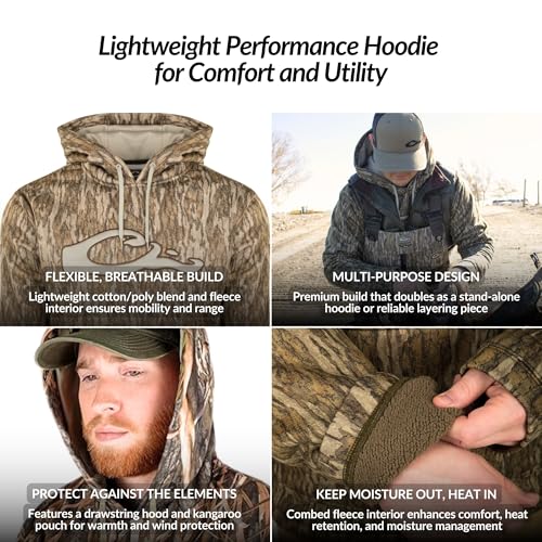 Image of Drake Waterfowl MST Performance Camouflage Hoodie, Double-Lined Hood, Cotton /Poly Blend, and Kangaroo Pouch for Comfort