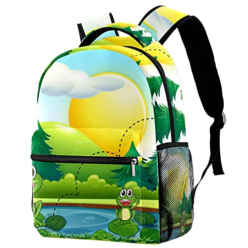 Sac à dos d'école lumineux grenouille pour soulager le dos des enfants