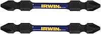 Vista 1 de IRWIN Tools IWAF32DEPH22 Impact Performance Series Destornillador de doble extremo Número-2 Phillips Power Bit, 2 1/2 pulgadas, paquete de 2