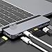 Price comparison product image Hyperdrive USB C Hub, Sanho USB C Duo 7-in-2 with 100W PD, 4K60Hz HDMI, microSD/SD, 2 USB3.1, Magnetic Grip on MacBook Pro Air, Gray