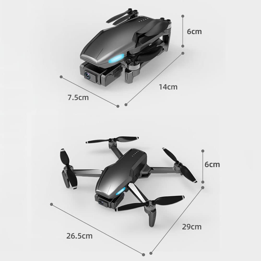 GuyAna Drone per Bambini Adulti con Fotocamera GPS 4K HD FPV, Mini quadricottero RC con Motore brushless, modalità Senza Testa, Mantenimento dell'altitudine, Selfie gestuale, ribaltamenti