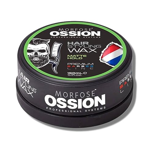 Morfose Ossion Premium Barber Line - Cera para peinar el cabello (150 ml)