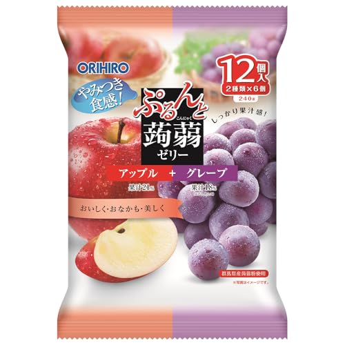 Orihiro Purunto Konnyaku Jelly Pouch ( Apple and Grape) 240G