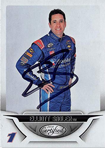 Autograph Warehouse 650599 Elliott Sadler Autographed Trading Card - NASCAR Driver, SC 2016 Certified - No.89