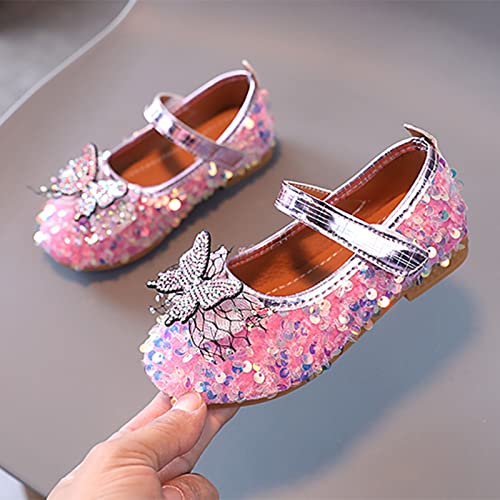 Baby Casual Shoes Summer Autumn Fashion Cute Girls Casual Shoes Colorful Sequins Shiny Rhinestone Bow (Red, 2-2.5 Years)3