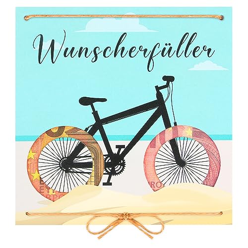 Frexpor Geldgeschenk Fahrrad Gru&szlig;karte, originelle Deko Fahrrad Geschenk verpackung, Wunscherf&uuml;ller Geldgeschenke Karte f&uuml;r Geburtstag, Reise, Jugendweihe, Konfirmation &hellip;