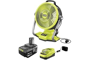RYOBI 18V Cordless Hybrid Bucket Top Misting Fan Keeps You Cool All Summer