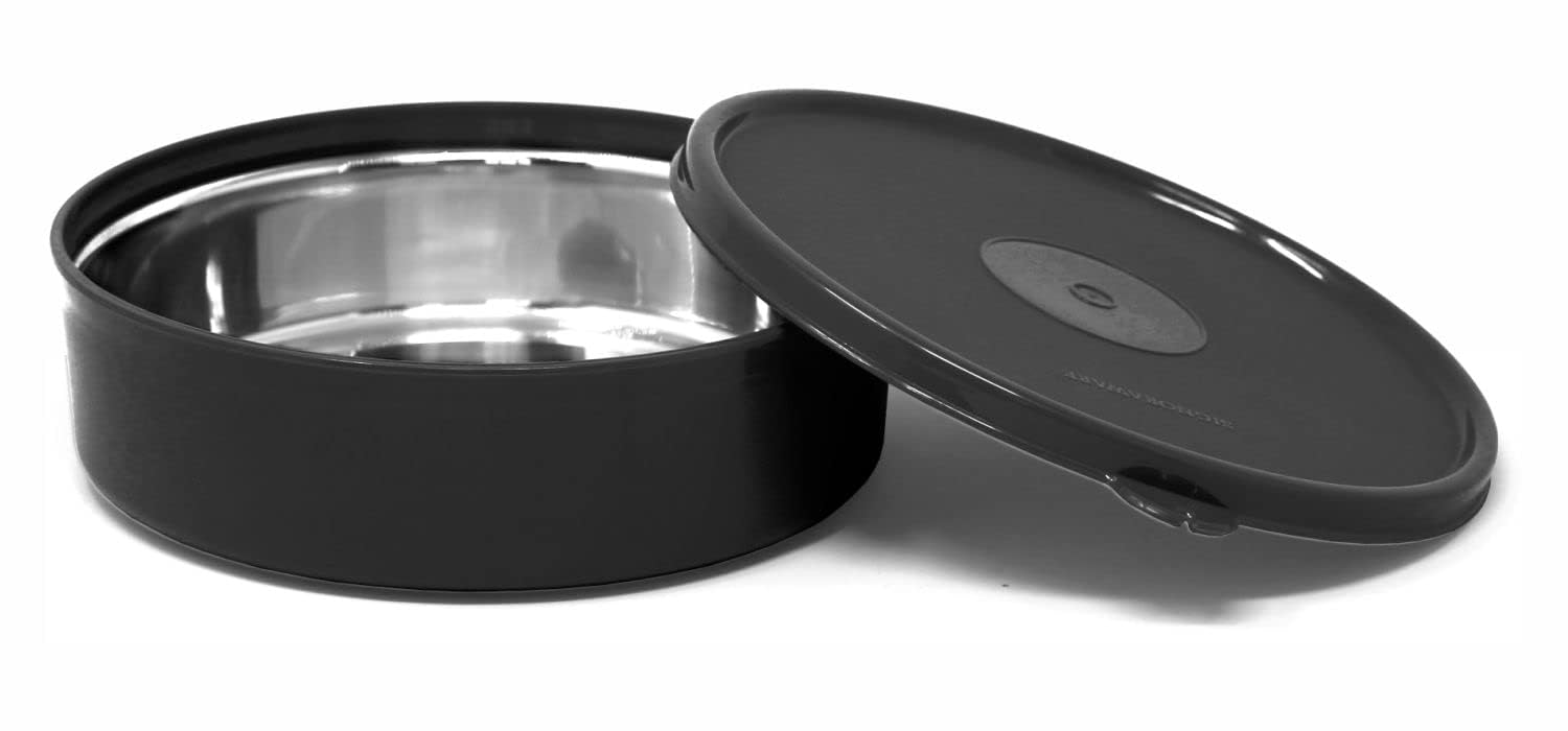 SIGNORA WARE Monarch Classic Stainless Steel Big Container | Microwave Safe | Spill Proof | Dishwasher & Refrigerator Safe | Storing Leftovers | Useful For Office & School Lunch (800Ml | Blue)