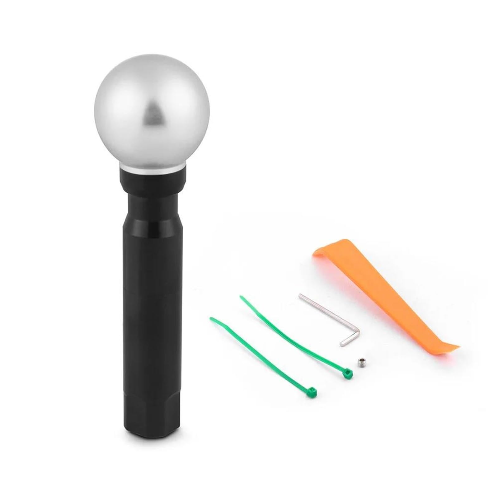 Fsozdbbpl Silver Automotive Parts Gear Shift Knob Shifter Lever Knob At Gearstick Lever Handle For Honda For Jazz 2014-2020(Silver)