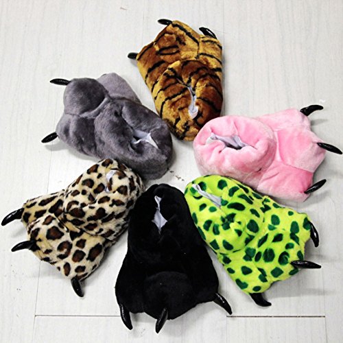 TONWHAR Animal Paw Claw Shoes Fuzzy Faux Fur Warm Novelty Costume Slippers2