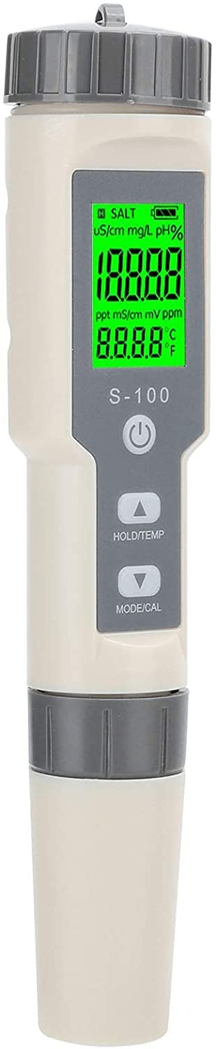 Misuratore di qualità dell'acqua, Penna di prova di qualità dell'acqua del materiale ABS, 4 in 1 Contatore dell'acqua della Salinità TDS TDS Stagno del misuratore di temperatura della CE for l'acquari