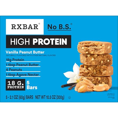 RXBAR High Protein Bars, 18g Protein, Gluten Free, Protein Snacks, Vanilla Peanut Butter (6 Boxes, 30 Bars) - image 9