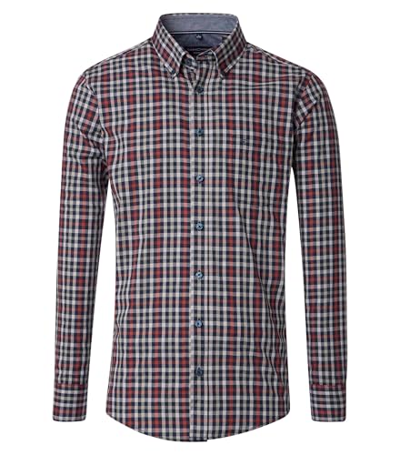Chemise homme manches longues rouge Casa Moda taille L coupe casual décontractée