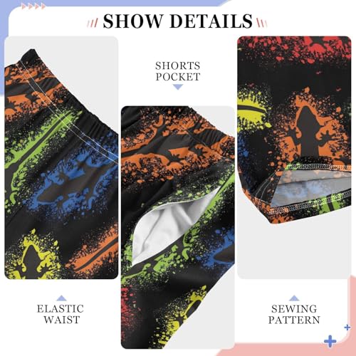 ZZXXB Colorful Gecko Boys Long Pants Soft Trousers Elastic Waist Kids Lounge Bottoms with Pockets S-XL4