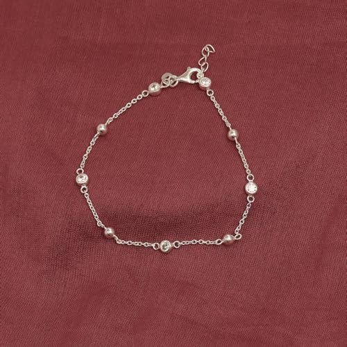 Charmsy 925 Sterling Silver Bracelets for Women | Adjustable Italian Link Chain Bracelet Jewelry3