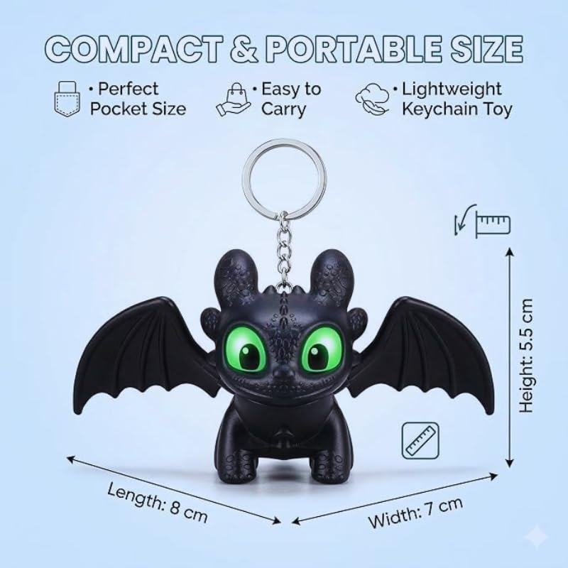 Image of Cute 3D Keychain | Keyring & Quirky Bag Charm | Hard Silicone, Unbreakable | Travel Essential | Kids Friendly | Strap & Bag Hook