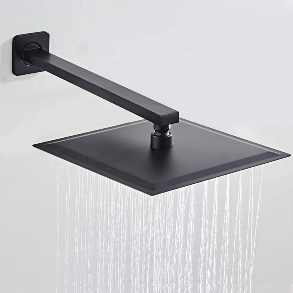 SXHRR Alcachofa de la Ducha Cabezal de Ducha de Lluvia de 10 Pulgadas, Cabezal de Ducha de Lluvia de baño montado en la Pared con rociador Superior de Alta presión de Acero Inoxidable 304