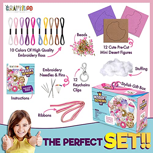 12-Pre-Cut-Mini-Treats-Dessert-Fun-Kids-Sewing-Kit-for-Kids-Ages-8-12-Children-Beginners-Sewing-kit-kid-crafts-Make-Your-Own-Felt-Pillow-Plush-Craft-Kit-Girls-and-Boys-Art-Craft-Kits-Learn-to-Sew-Kit 12-Pre-Cut-Mini-Treats-Dessert-Fun-Kids-Sewing-Kit-for-Kids-Ages-8-12-Children-Beginners-Sewing-kit-kid-crafts-Make-Your-Own-Felt-Pillow-Plush-Craft-Kit-Girls-and-Boys-Art-Craft-Kits-Learn-to-Sew-Kit