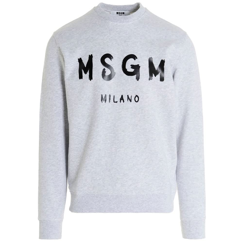 MSGM (エムエスジーエム) MSGM BRUSHED LOGO SWEATSHIRT 2000MM513 (グレー94) サイズM