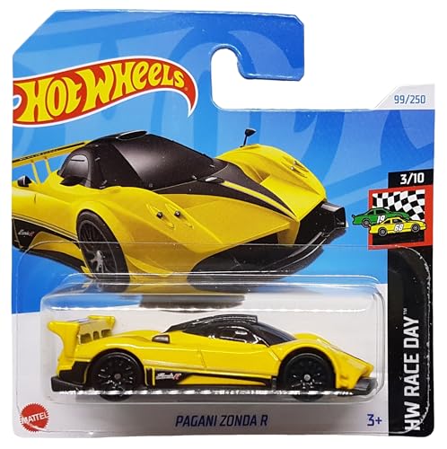 Hot Wheels Pagani Zonda R 1:64 Carro Amarillo Mattel miniatura 1