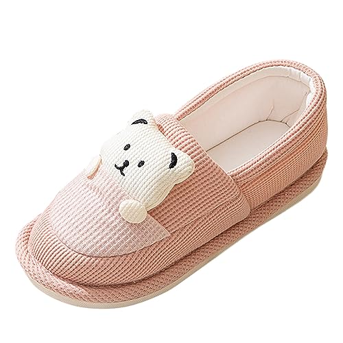 RTPR Pantuflas planas para exteriores/interiores para cuatro estaciones lindas zapatillas para el hogar, antideslizantes, tela de temporada FPR, algodón, zapatillas coloridas para mujer, zapatos altos