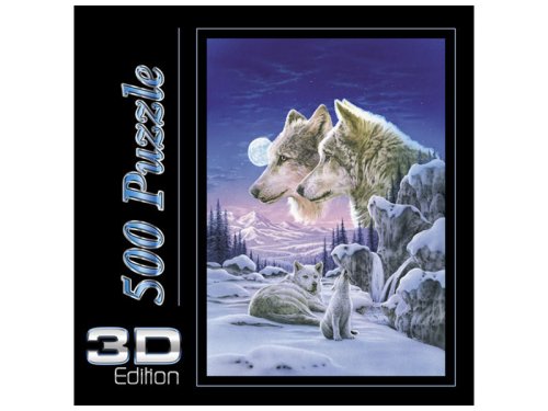Preisvergleich Produktbild Spielspass Verlag 44303 - Wolfspaar 3D , 500 Teile
