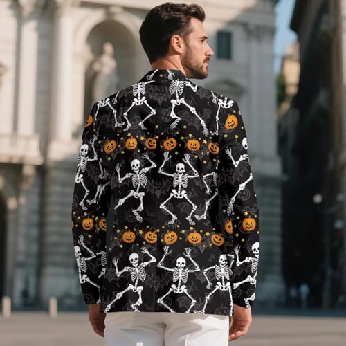 Men's Blazer One Button Notched Lapel Suit Jacket Casual Business Jacket Sports Coats Slim Fit Plus Size Blazer3