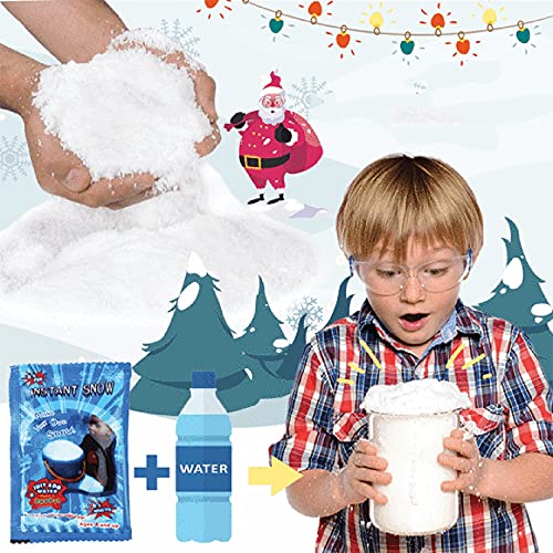 GGGG Instant Snow Powder Fake Artificial Snow, 2/4/8 Pcs Fluffy Fiber Stuffing Snow Covering Stuffing Blanket Fake White Snow for Christmas Tree Home and Party Decorations