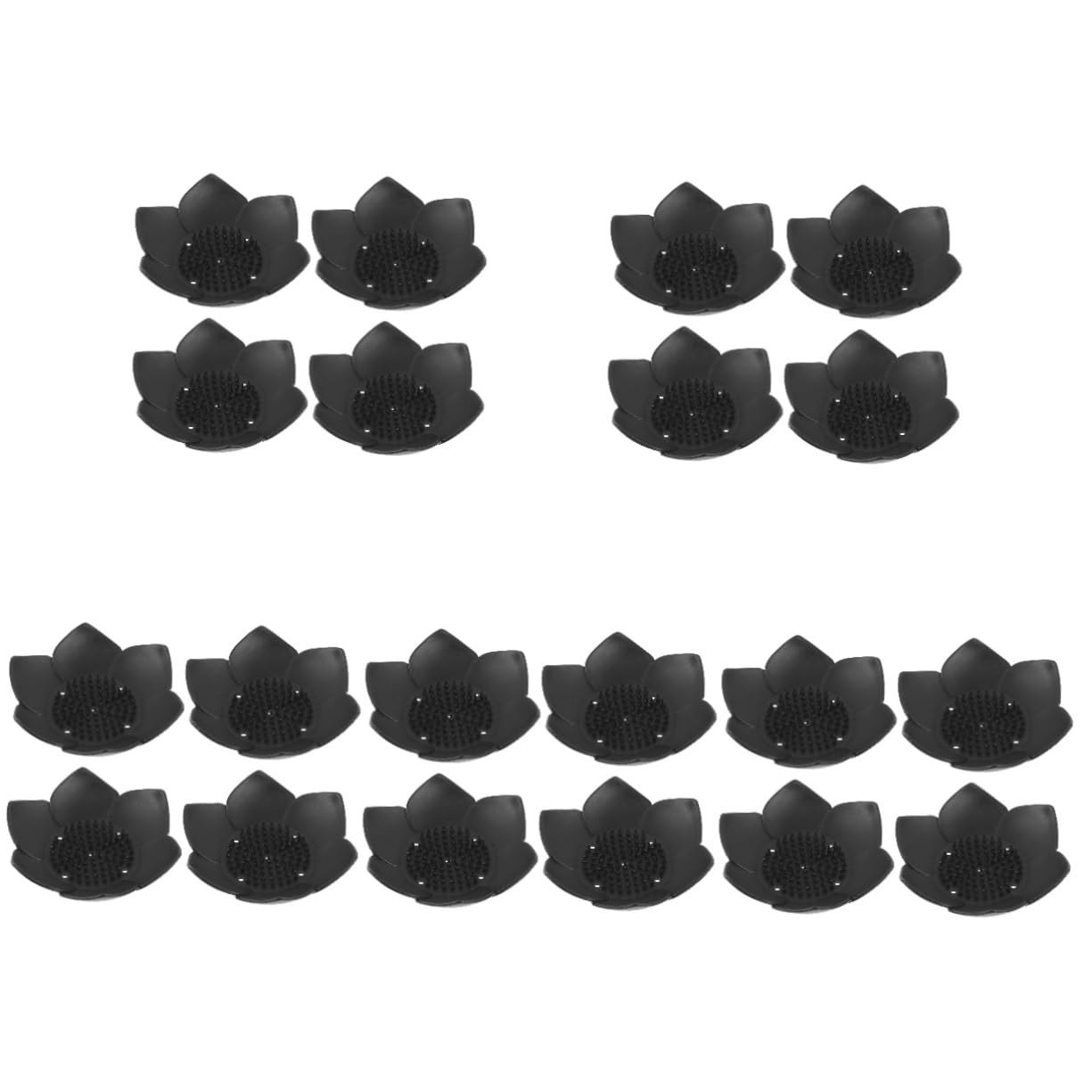 Cabilock Jabonera De Silicona con Drenaje Soporte De Jabón Portátil para Baño Encimera Y Viaje Diseño Antideslizante Y De Limpiar Color Negro 4 Piezas X 5