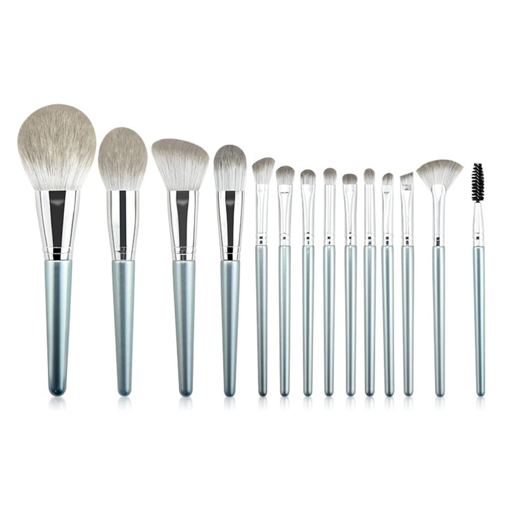 Juego de 14 Pinceles para Maquillaje de Ojos con Bolsa de cosméticos, extensión de Pinceles para Mezclar Sombras de Ojos, Set de Regalo de Belleza para Maquillaje