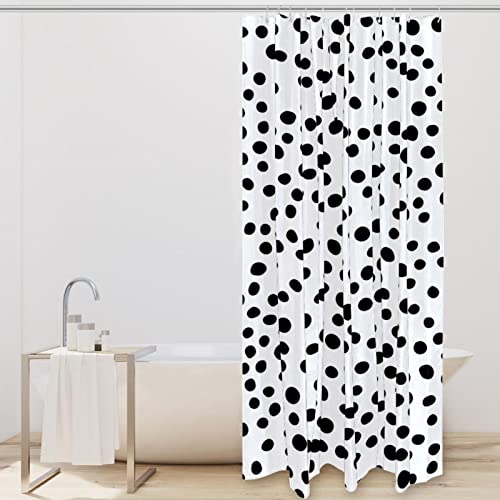 Rideau de douche style gribouillis noir et blanc pour une salle de bain moderne et étanche - 3