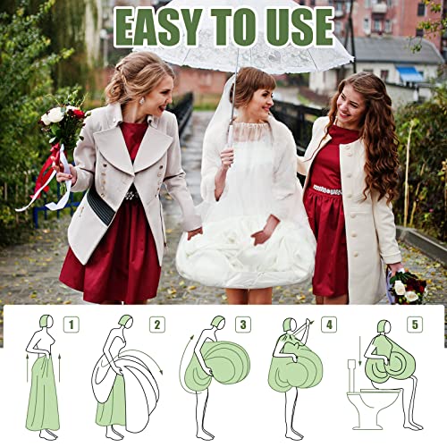 JenPen Wedding Gown Underskirt Drawstring Bride Buddy White Bridal Underskirt for Dresses Toilet Petticoat for Wedding Dress4