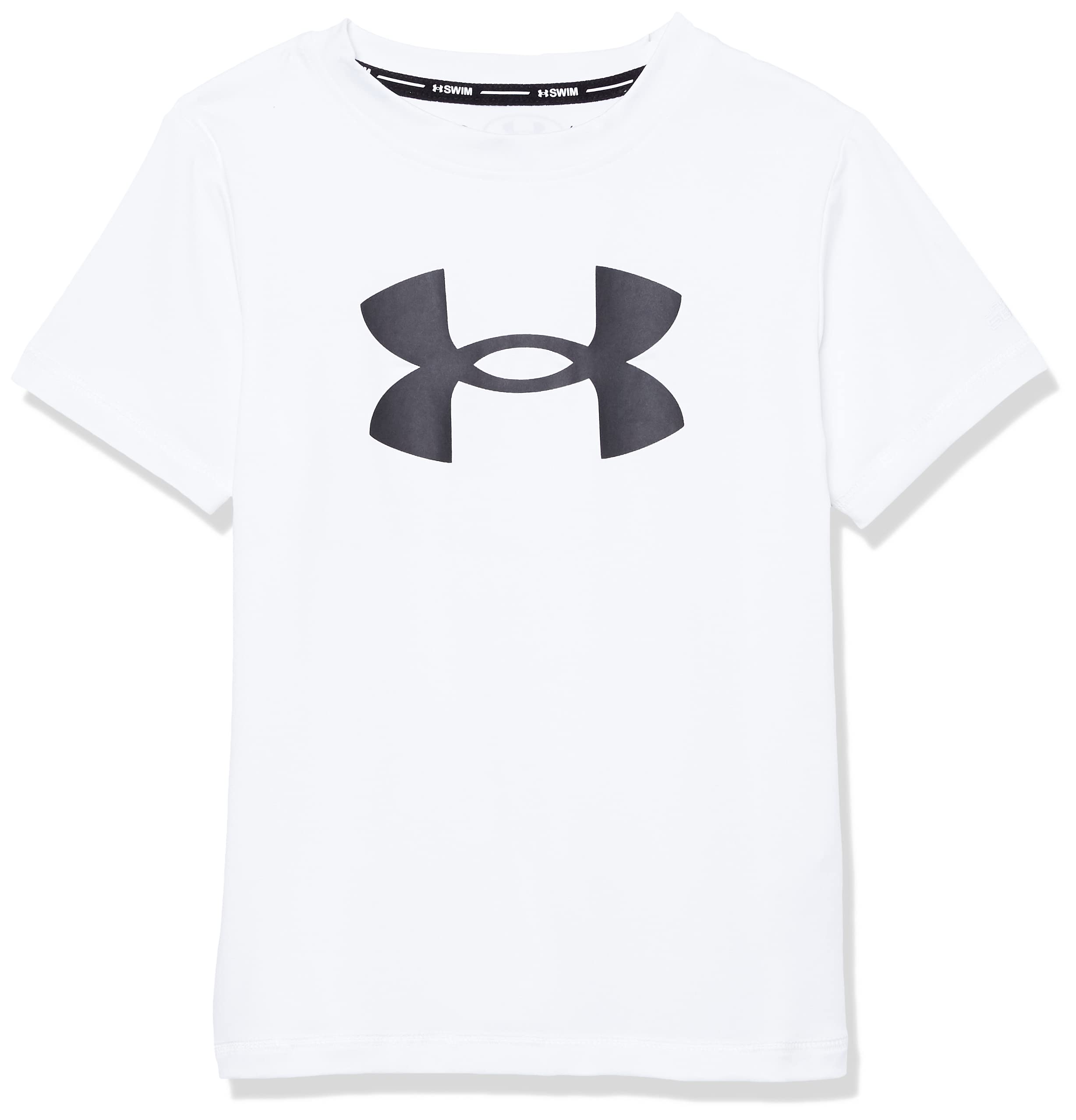 Under Armour Boys Short Sleeve Rashguard, White SP22, YSM