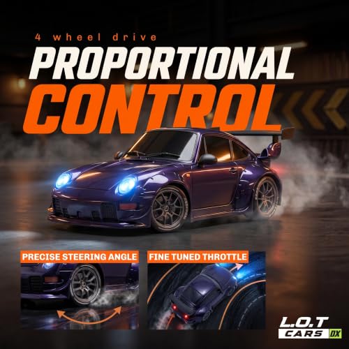 Image of Zipp Remote Control Car | 20Kmph, 2.4Ghz | Rc Drifting Car, Rc Car 4x4, Drift Car Remote Control Range Upto 100m, Multi-Mode LED Lights (Burnout Prism)