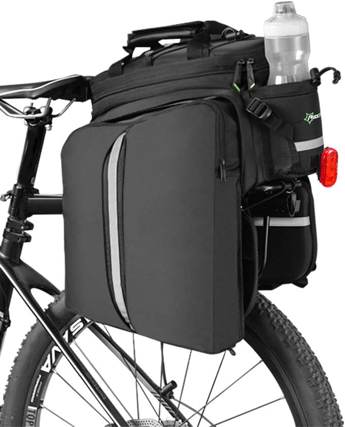 ROCKBROS Bike Panniers for Bicycle, Bike Trunk Bag Rear Bike Rack Bag for Travel Bicycle eBike Accessories Cargo Carrier Bag : Sports & Outdoors
