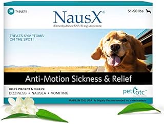 Nausx (51-90lbs Anti Nausea/Motion Sickness Treatment and Preventative for Dogs