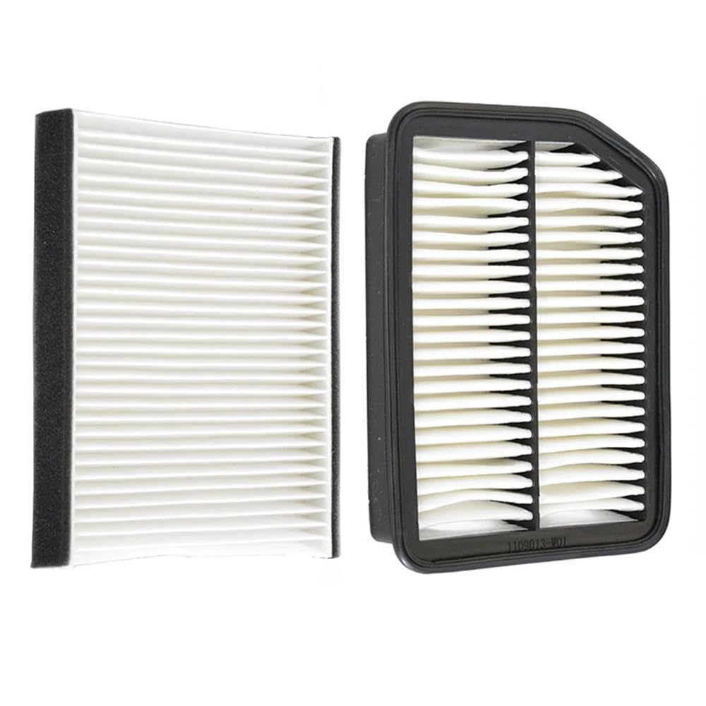 Filtr Powietrza Kabinowego dla Changan CS35 2012, 25,2x18,3x5,1cm 2 szt. Filtr kabinowy samochodu Filtry silnika 1109013-W01/8100103-W01