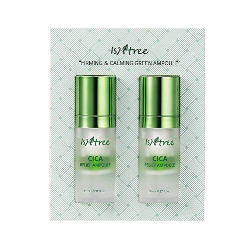 ISNTREE Cica Relief Ampoule Duo Set (0.37+0.37 fl. oz.), Concentrated Centella Asiatica Extract,
