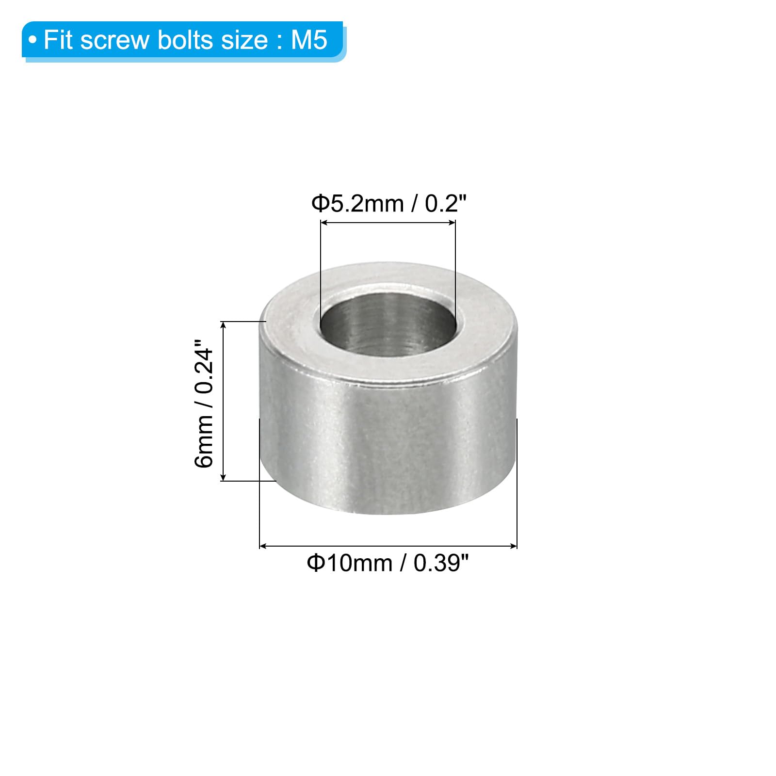 PATIKIL M5 Stainless Steel Spacers - Image 2