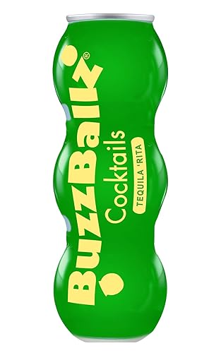 BUZZBALLZ COCKTAILS: Tequila Rita 200 ml 13.5 Percent Alcohol | Premixed Lime Flavored Margarita Cocktail (Pack of 3) | Ready To Drink | Made from Tequila, Vodka and Citrus Juice - Tequila โRita - 3 Pack