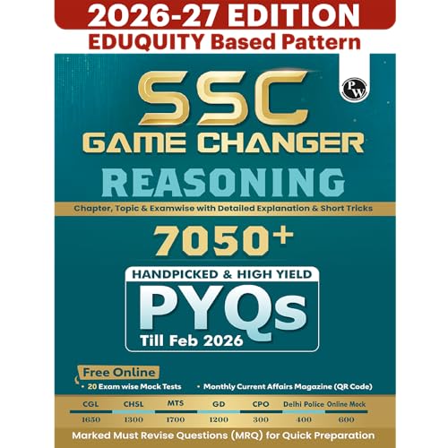 Image of PW SSC Game Changer Reasoning 7050+ PYQ For 2026 Exams | Chapter, Topic & Exam-wise Previous Year Solved Questions | For CGL, CHSL, MTS, CPO, GD, Delhi Police, Steno