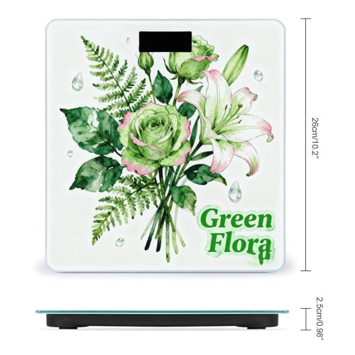 Báscula Digital de Baño Precisa y Estable Green Flora miniatura 2